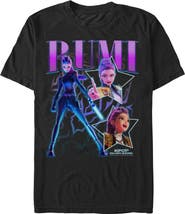 KPop Demon Hunters Men's KPop Demon Hunters Rumi Super Star Logo Graphic T-Shirt