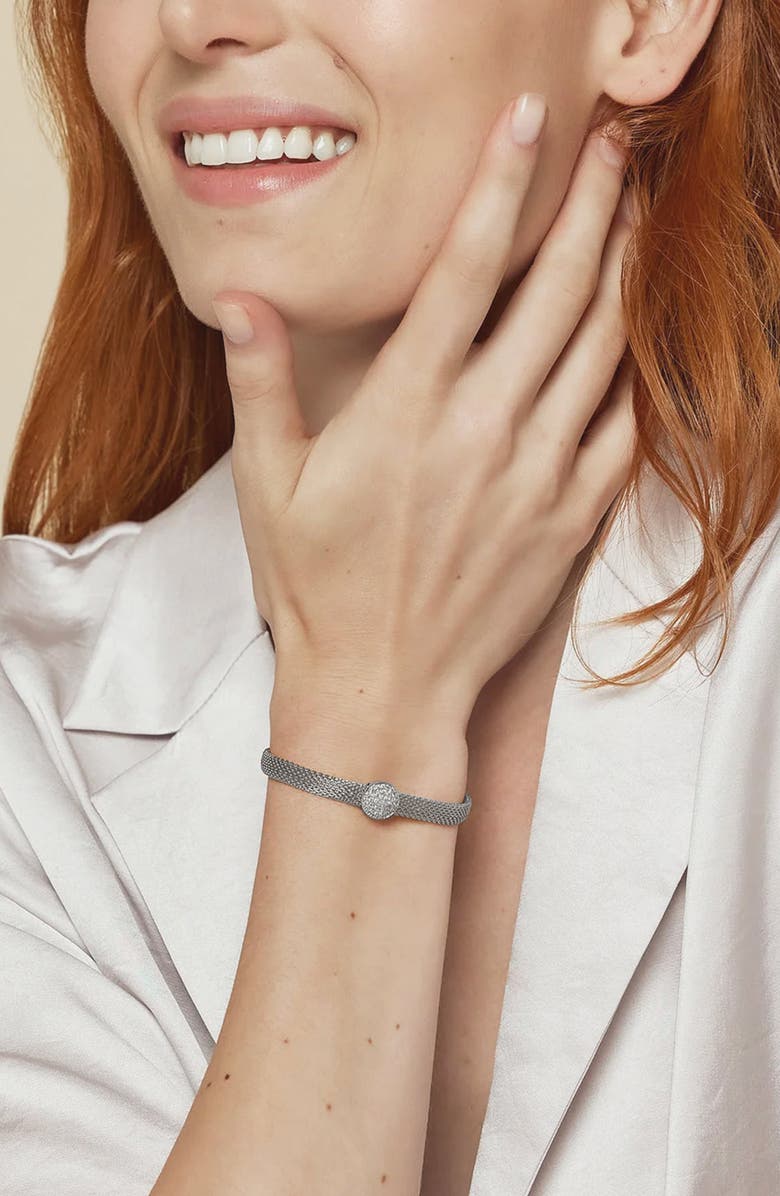 Bearfruit Jewelry 14k Gold Plated Elise Bracelet Dainty Minimalist Everyday Jewelry, Alternate, color, Silver