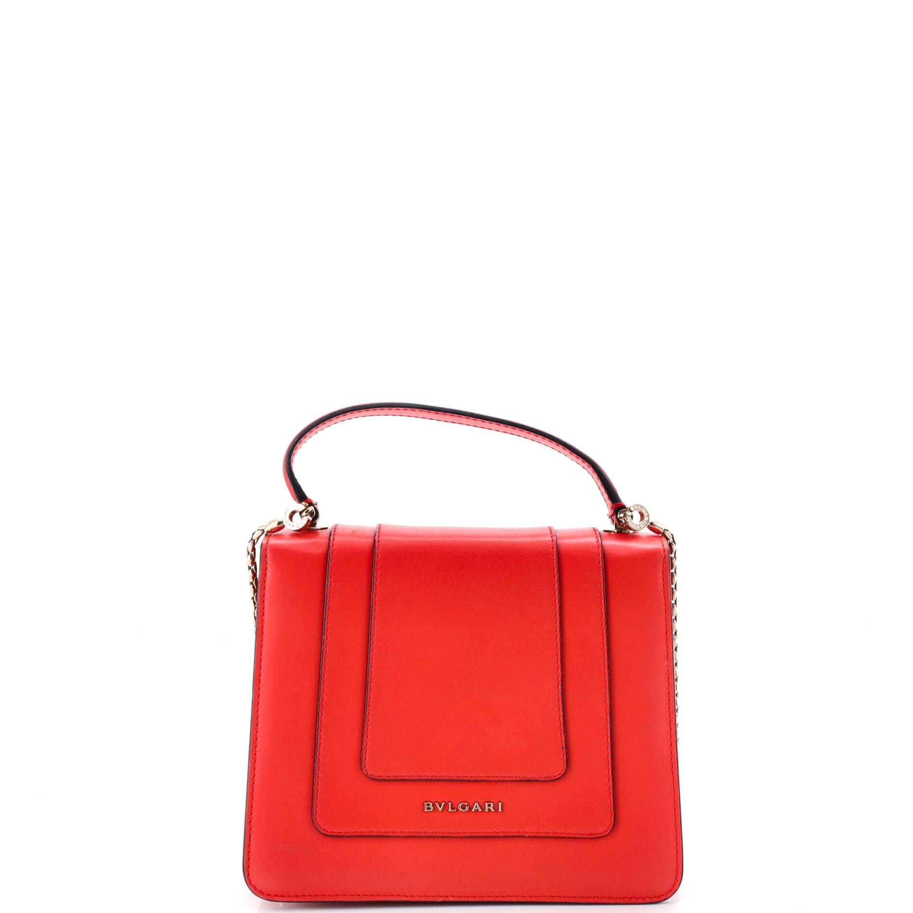 Serpenti Forever Top Handle Bag Leather Small, Alternate, color, Red