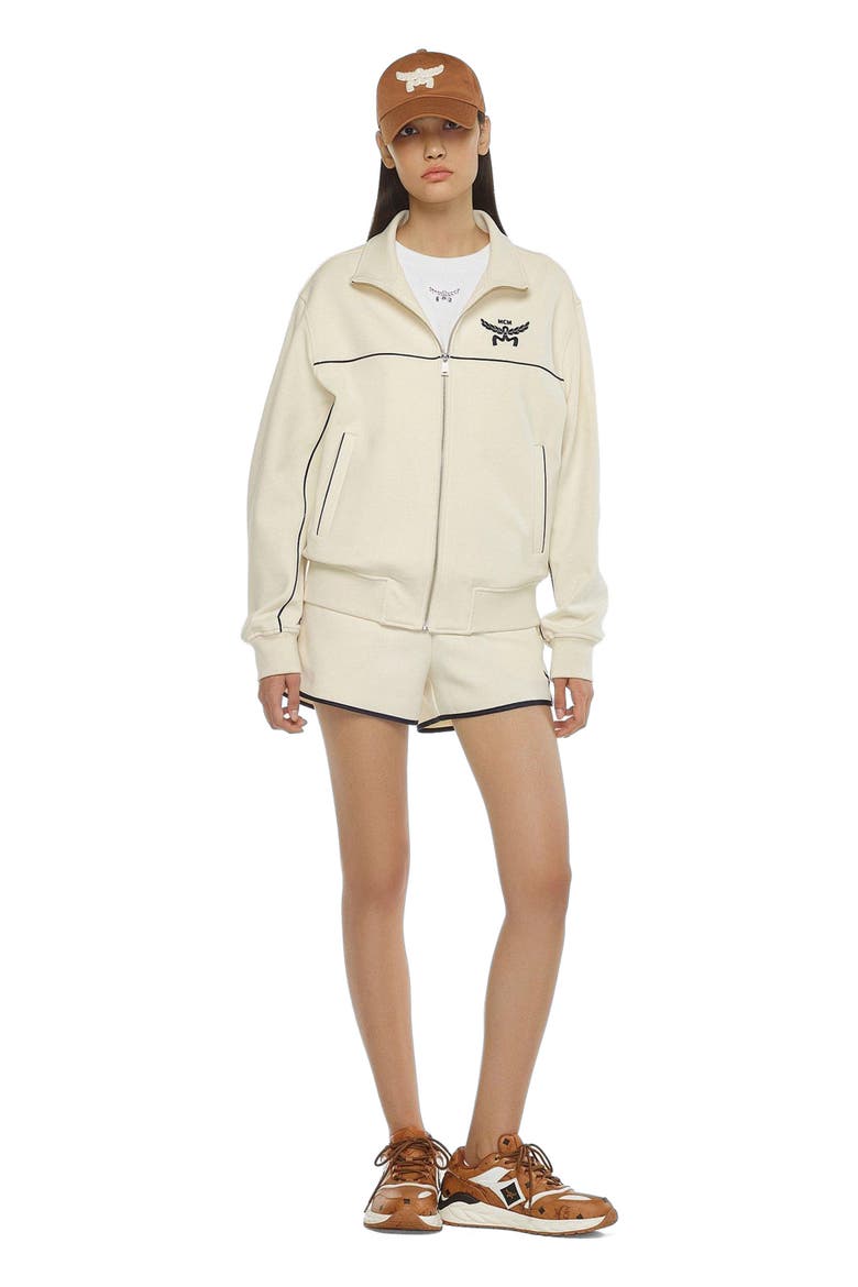 Essential Logo Ponte Track Jacket, Main, color, white