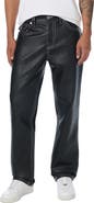 True Religion Ricky Faux Leather Straight Leg Jeans
