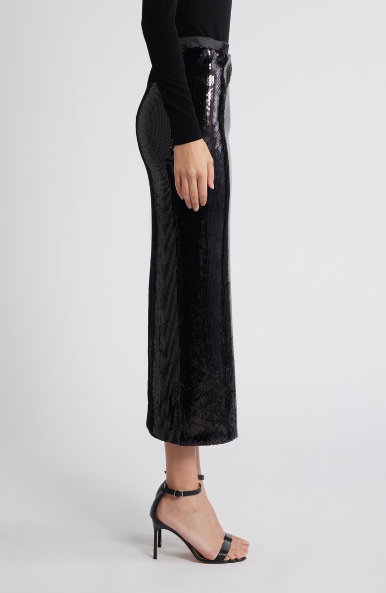 BOSS Eluxia Sequin Midi Skirt, Alternate, color, Blk