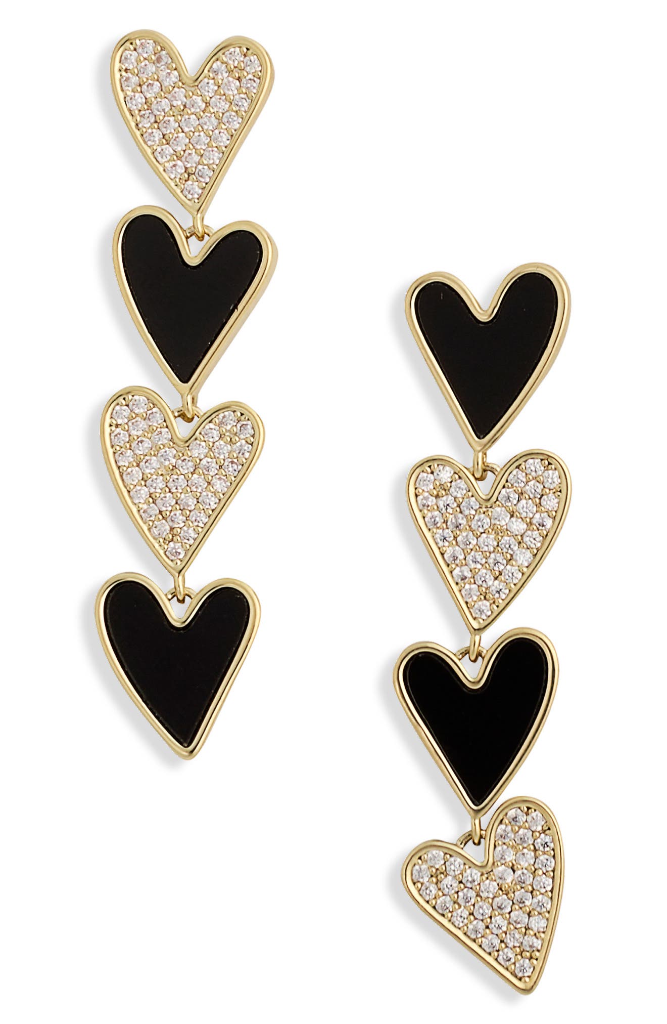 EYE CANDY LOS ANGELES Frances Hearts Drop Earrings