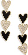 EYE CANDY LOS ANGELES Frances Hearts Drop Earrings