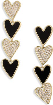 EYE CANDY LOS ANGELES Frances Hearts Drop Earrings