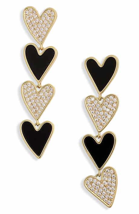 EYE CANDY LOS ANGELES Frances Hearts Drop Earrings