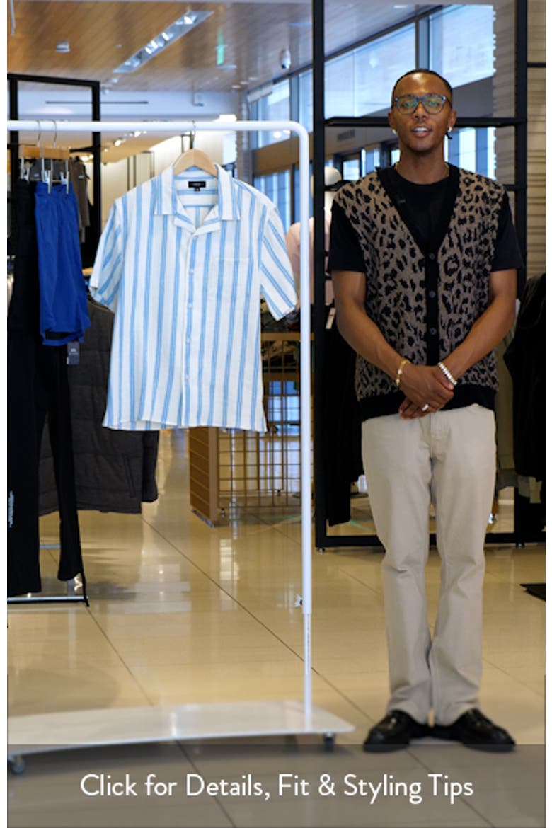 Cabana Stripe Stretch Cotton Camp Shirt video