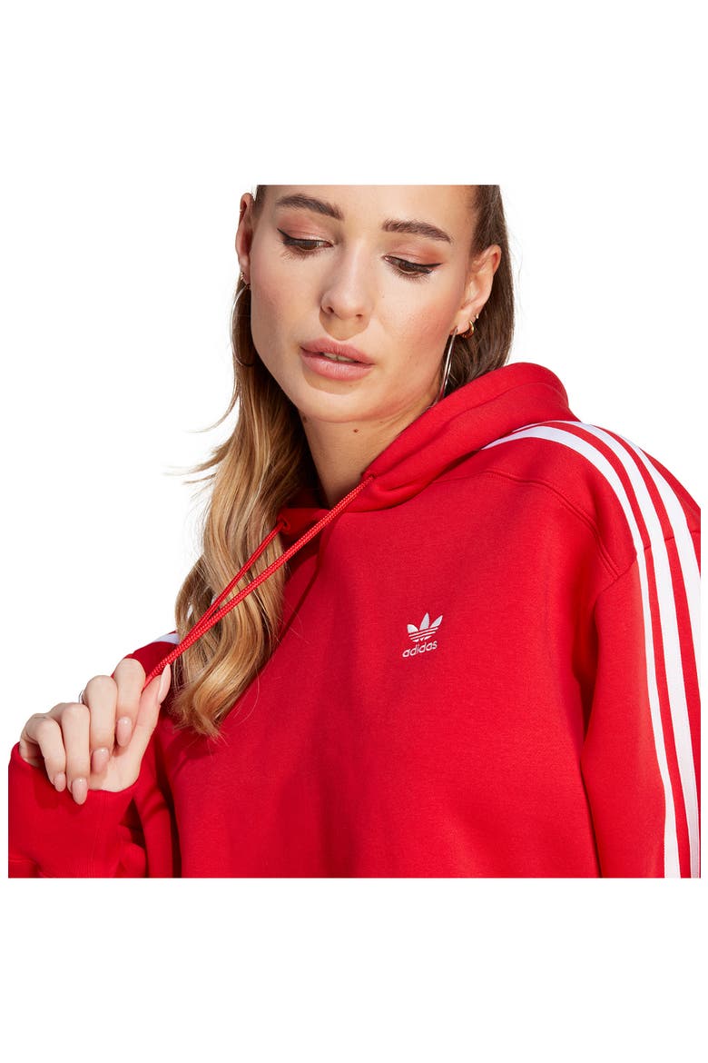Classic Crop Hoodie, Alternate, color, BETTER SCARLET