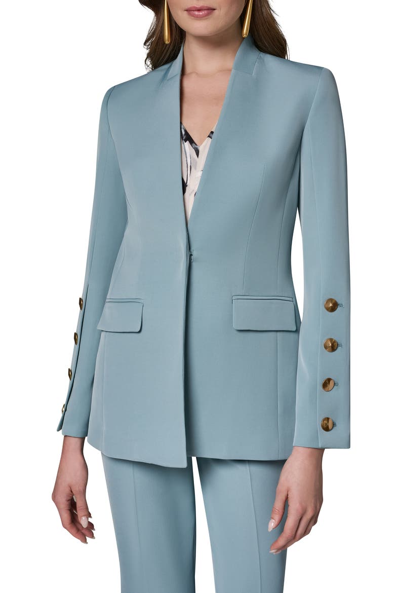Collarless Jacket, Main, color, WATERLILY