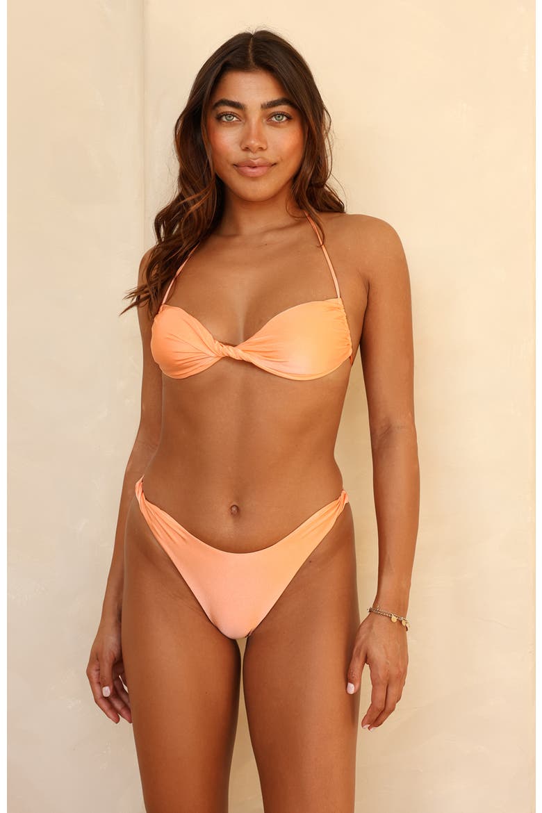 Maldive Cheeky Bikini Bottom, Alternate, color, Peach Nectar