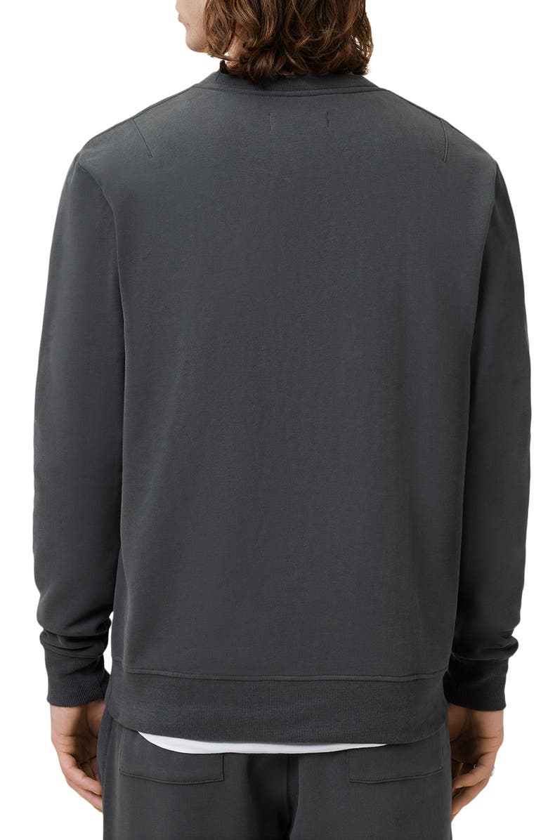 AllSaints Raven Crewneck Sweatshirt, Alternate, color, Carter Grey
