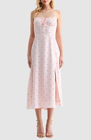 All in Favor Corset Detail Sleeveless Midi Dress