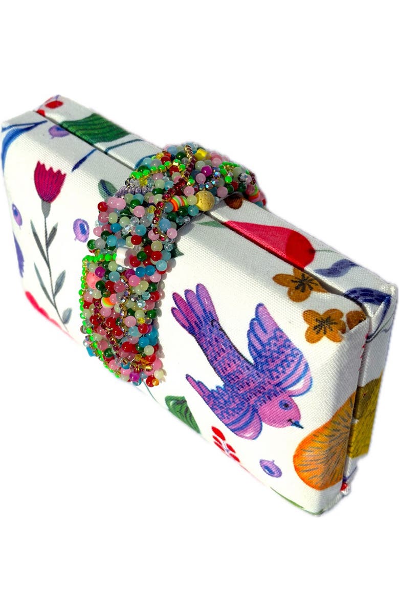 Simitri Garden Party Beaded Fringe Clutch, Alternate, color, Garden Party