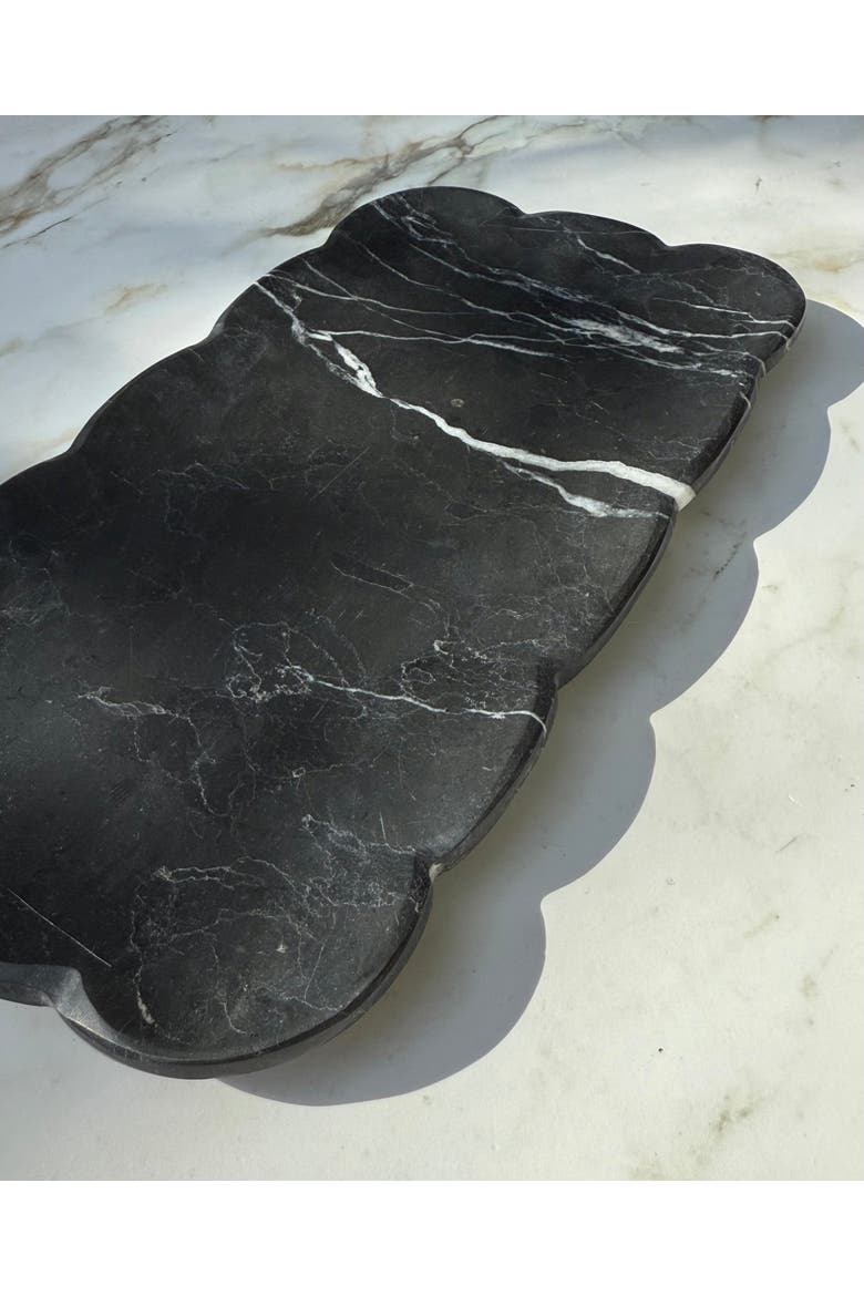 Josaphine Marble Tray, Alternate, color, Black