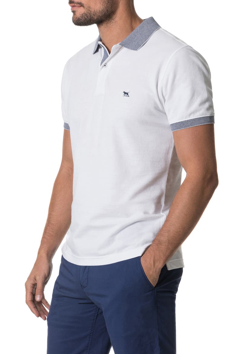New Haven Sports Fit Piqué Polo, Alternate, color, SNOW