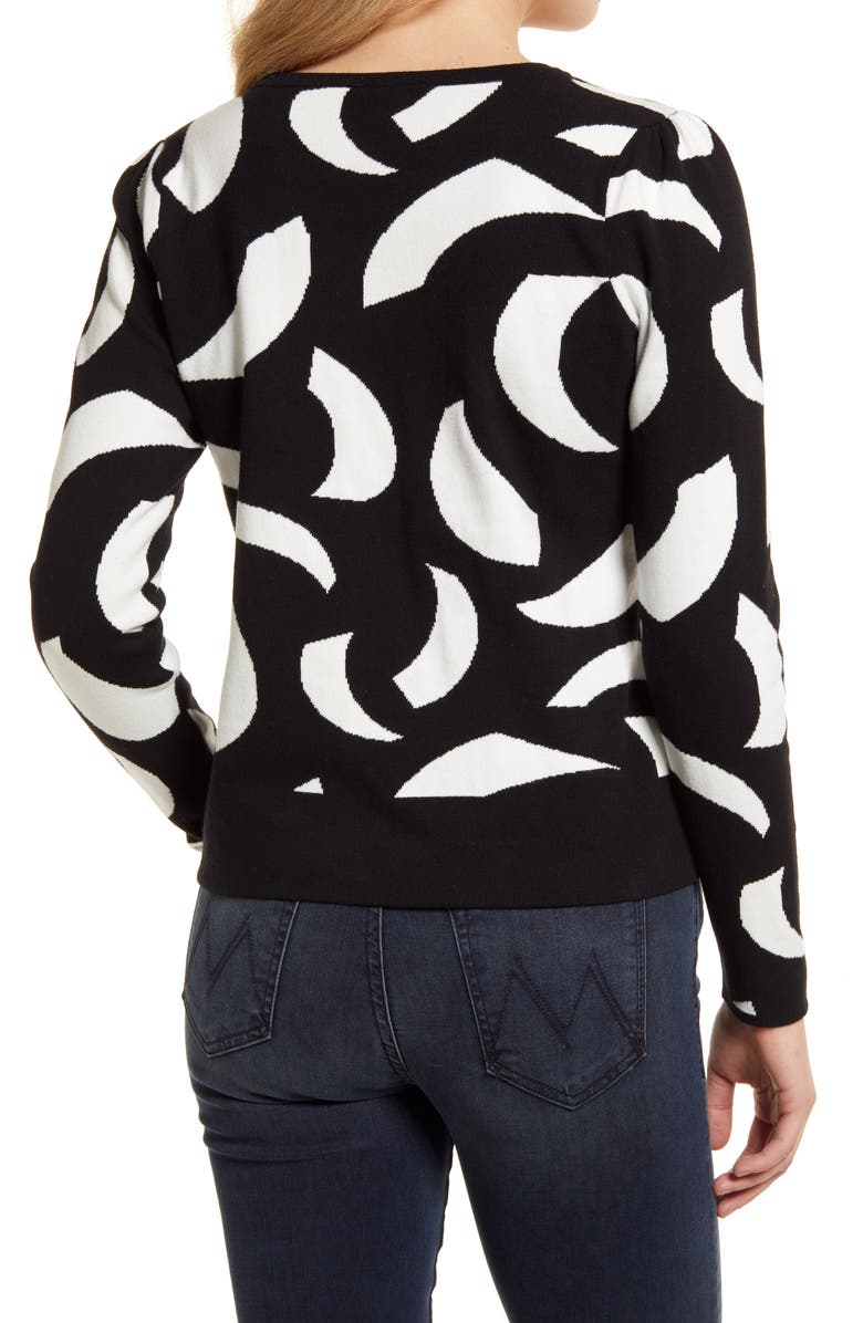 Vince Camuto Swirl Jacquard Pullover Sweater, Alternate, color, 