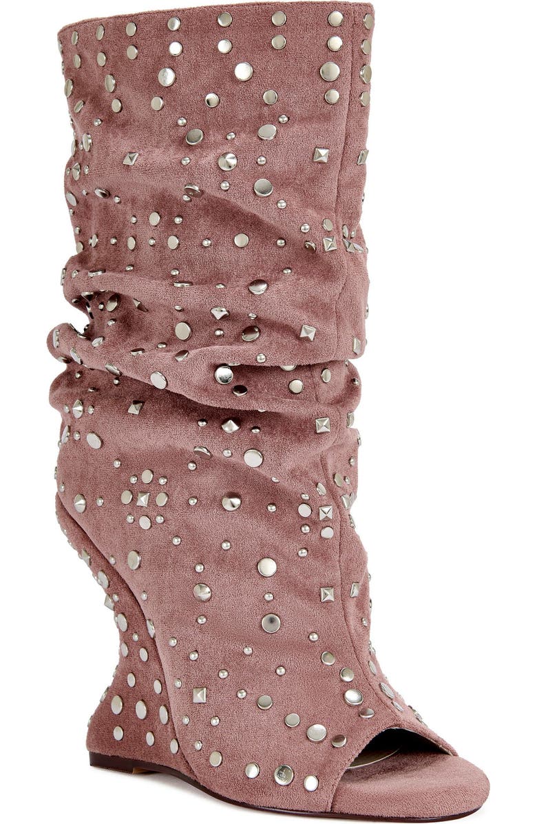 AZALEA WANG Naomani Wedge Bootie, Alternate, color, Pink