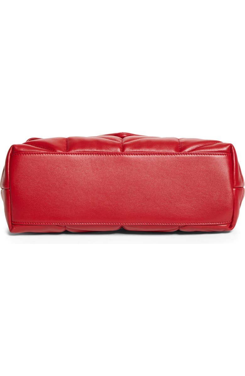 Saint Laurent Small Loulou Leather Puffer Bag, Alternate, color, New Red Danger