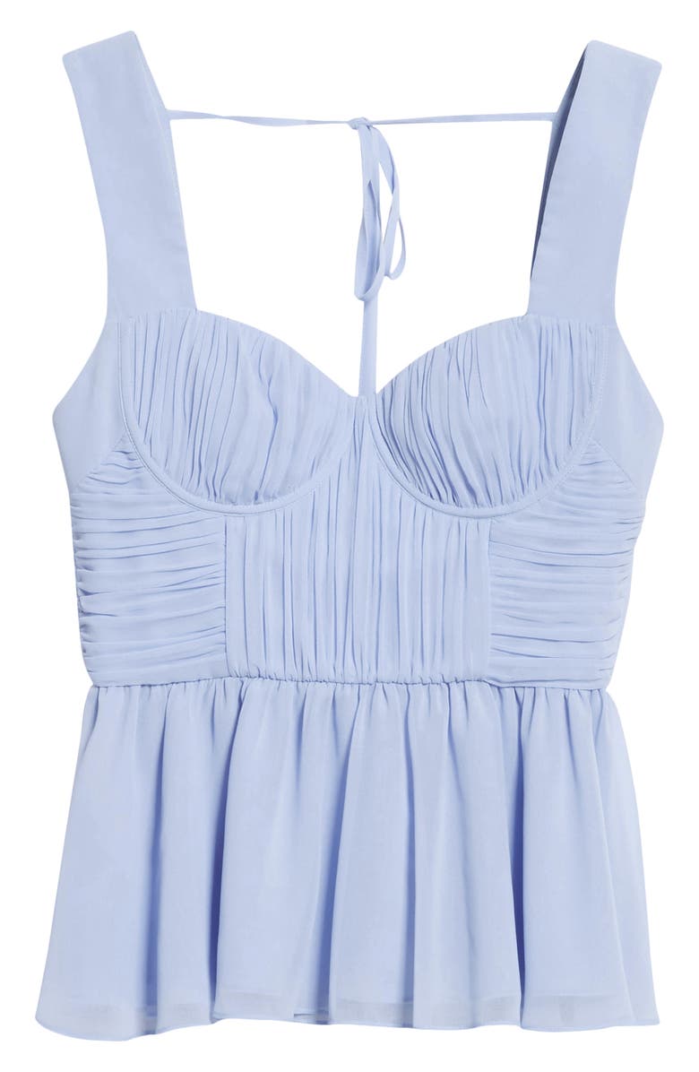 Self-Portrait Peplum Bustier Chiffon Top, Alternate, color,