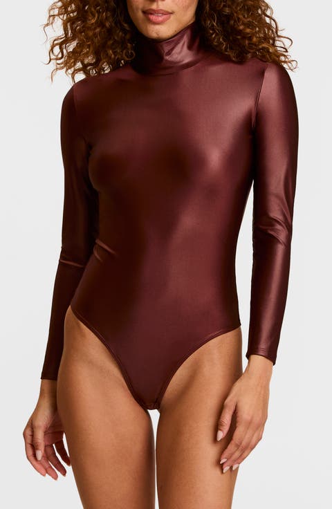 Matte Metallic Long Sleeve Bodysuit
