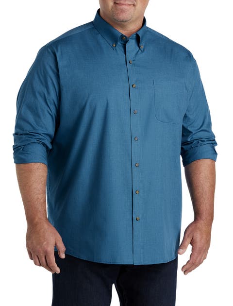 Big & Tall Easy-Care Solid Sport Shirt