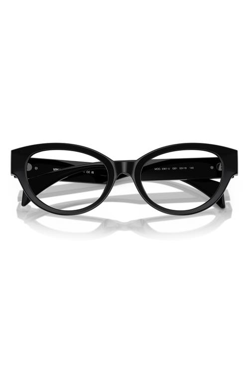 Versace 53mm Cat Eye Optical Glasses In Black