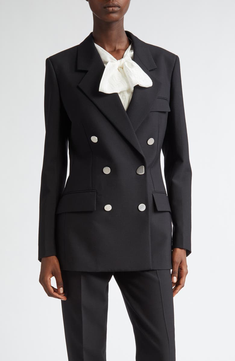 FERRAGAMO Double Breasted Wool Blazer, Main, color,