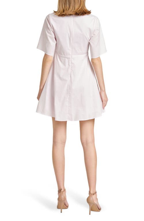 Wayf Zelma Short Sleeve Babydoll Minidress In Baby Pink