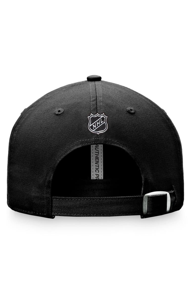 FANATICS Men's Fanatics Branded Black Anaheim Ducks Authentic Pro Rink Adjustable Hat, Alternate, color, 