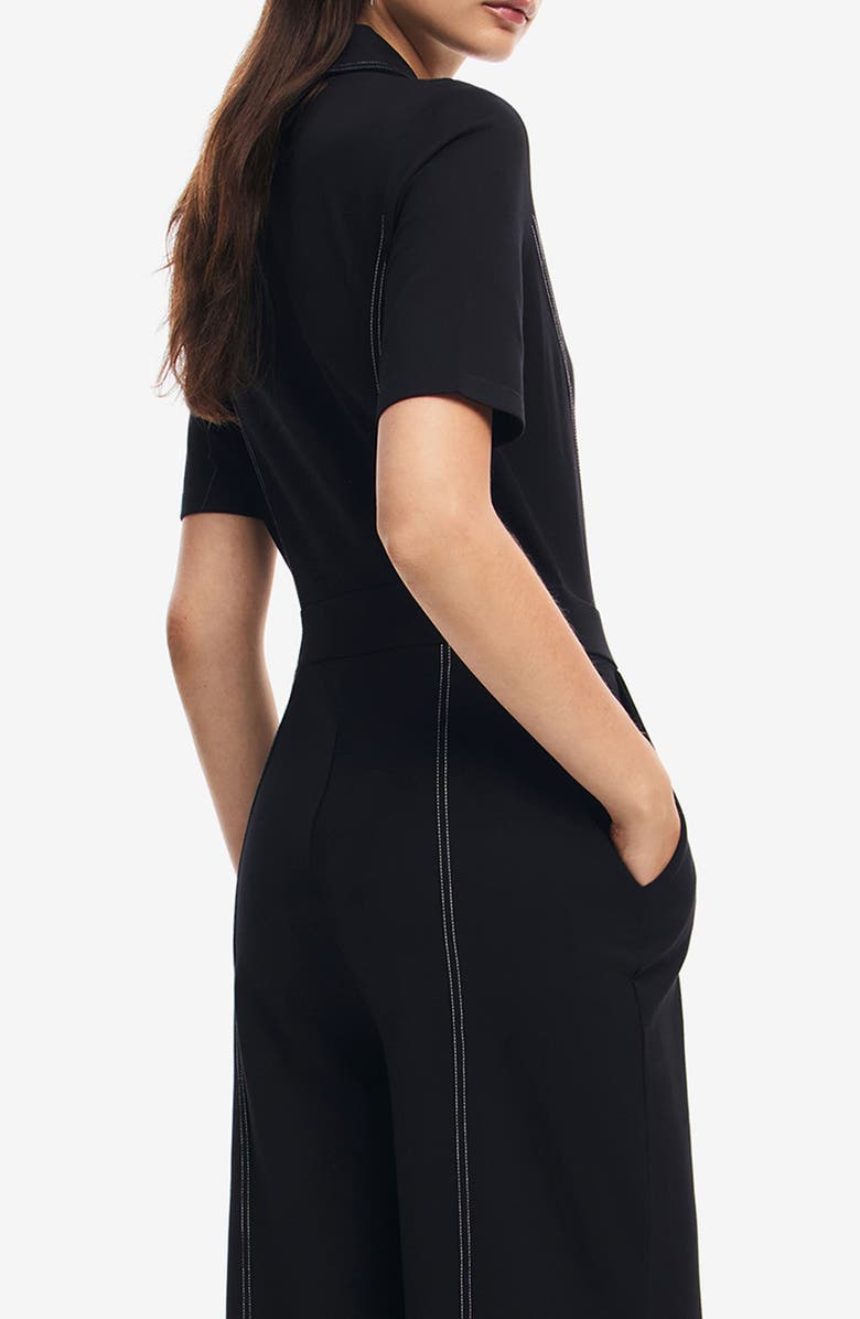 Desigual Newcastle Wide Leg Jumpsuit, Alternate, color, 