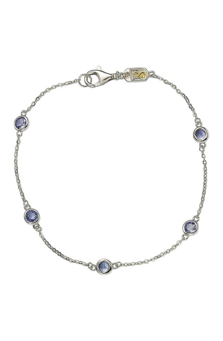 SUZY LEVIAN Sterling Silver Bezel Set Tanzanite Station Bracelet - 0.15 ctw, Main, color,