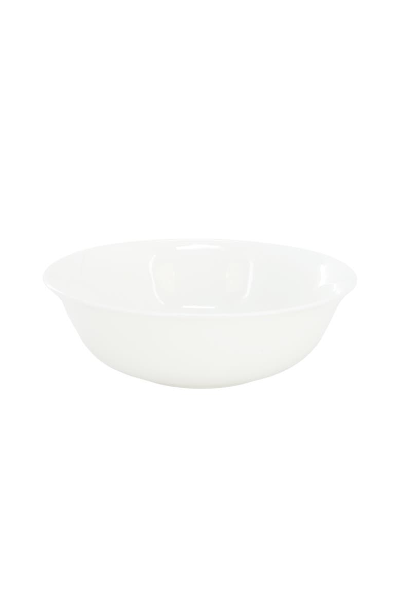 Gibson Ultra Ultra White Shadow 6 Piece 6.5 Inch Opal Glass Cereal Bowl Set, Alternate, color, White