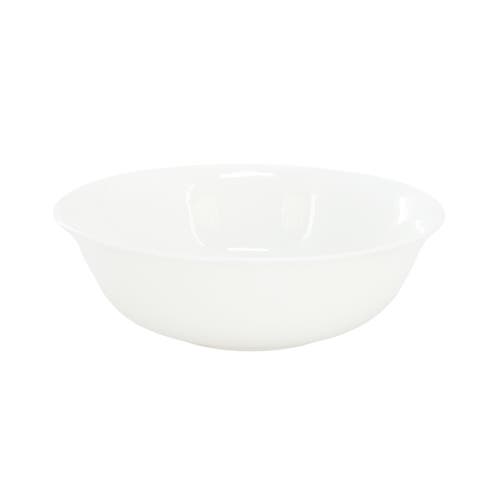 Gibson Ultra Ultra White Shadow 6 Piece 6.5 Inch Opal Glass Cereal Bowl Set In White