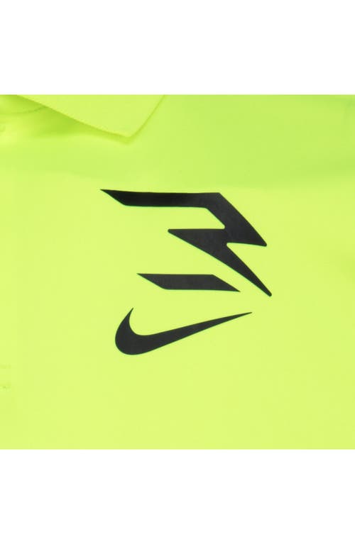 Shop 3 Brand Kids' Polo Shirt & Mesh Shorts Set In Volt