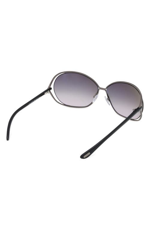 Tom Ford Carla 66mm Oversized Round Metal Sunglasses