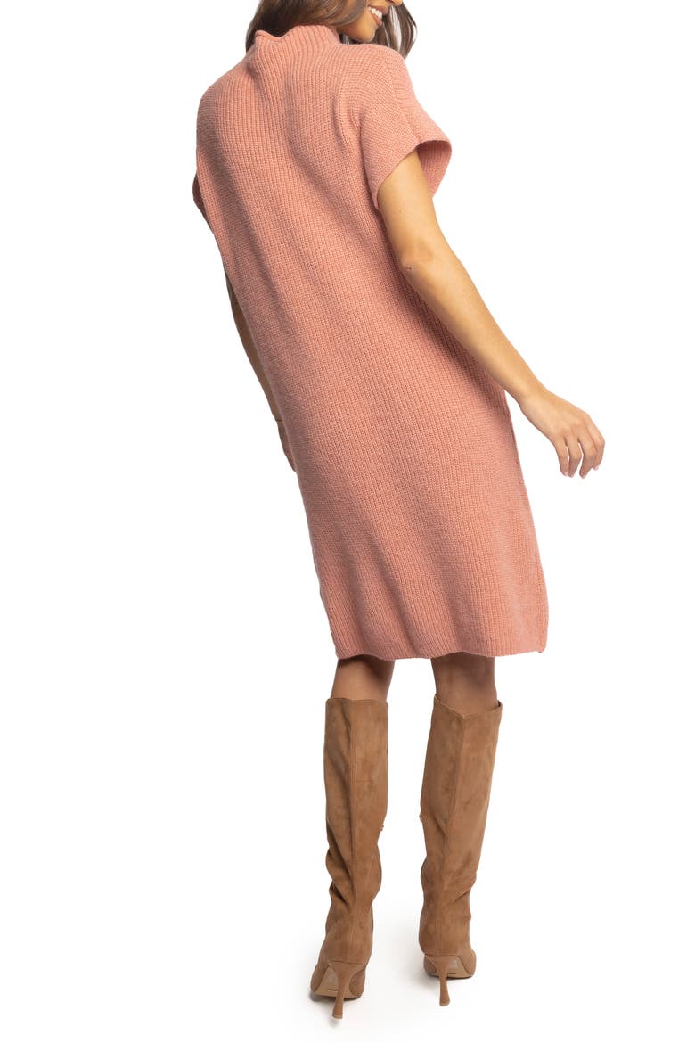 Wright Mock Neck Sweater Dress, Alternate, color, PINK