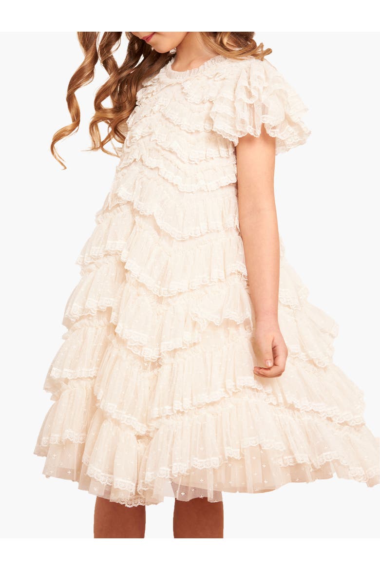 Libby Lace Kids Dress, Main, color, Cream