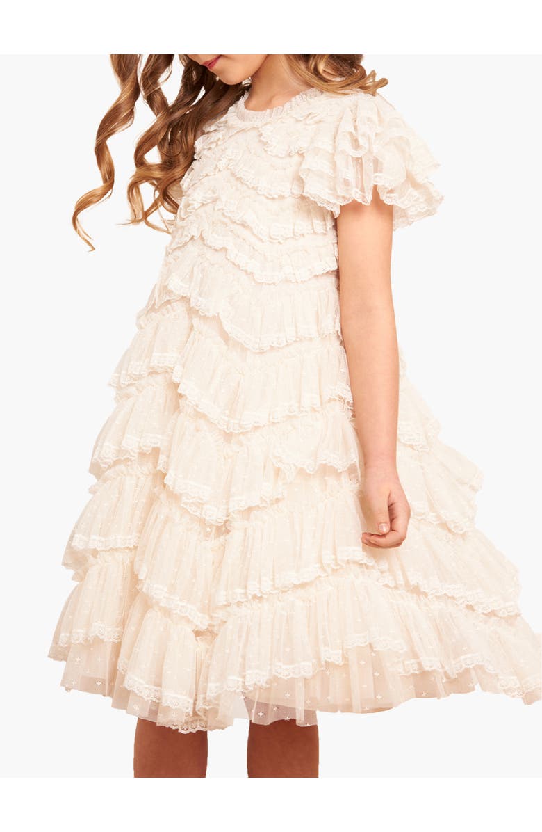 Needle & Thread Libby Lace Kids Dress, Main, color, Cream