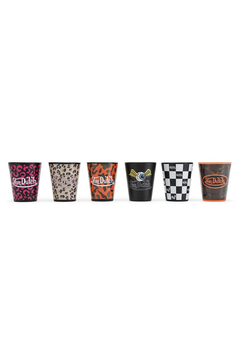 Iconic 6-Piece Shot Glass Set with Wooden Tray, Alternate, color, Wild