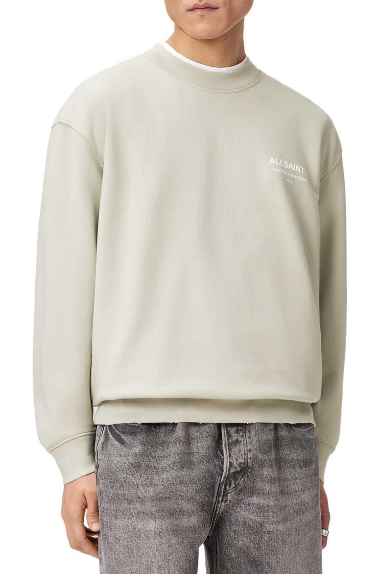 Dreamer Oversize Cotton Fleece Crewneck Sweatshirt, Main, color, POWDERED GREEN
