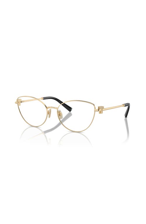 Tiffany & Co . 56mm Cat Eye Optical Glasses In Gold