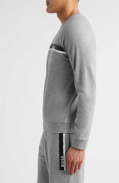 Hugo Boss Boss Authentic Lounge Sweatshirt In Medium Grey
