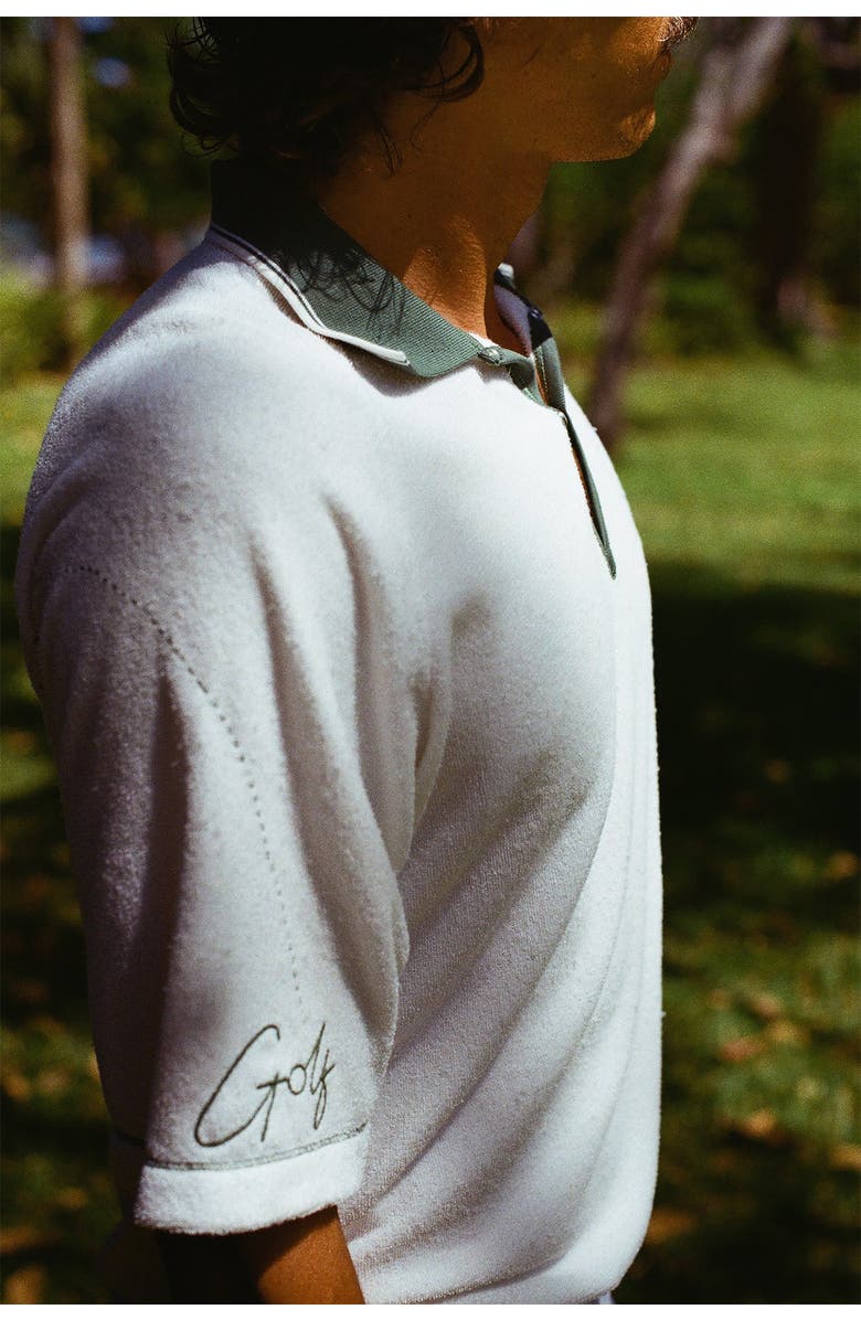 Tombolo Raglan Terry Polo, Alternate, color, White