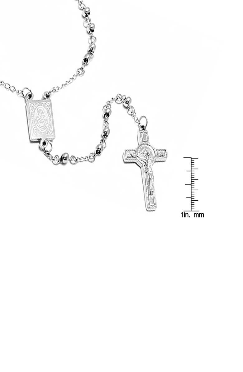 HMY JEWELRY Religious Rosary Necklace, Alternate, color, Metallic