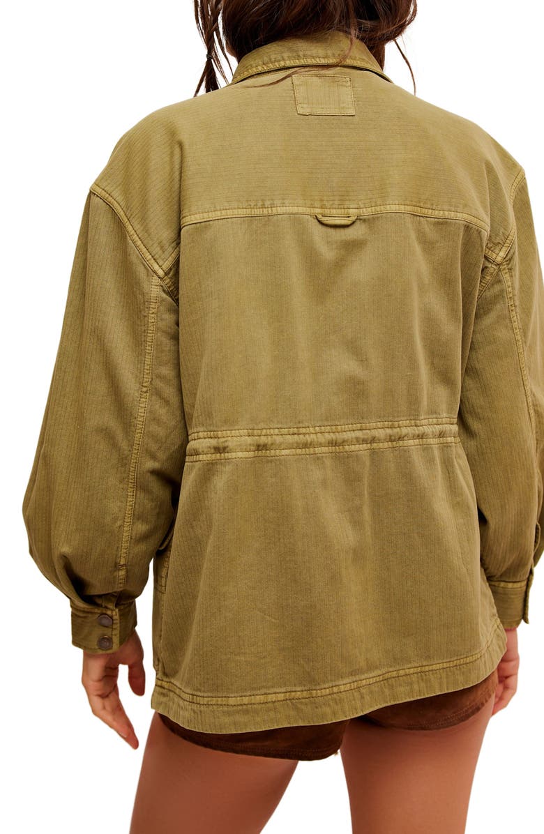 Free People Arya Cotton Twill Utility Jacket, Alternate, color, Dried Herb