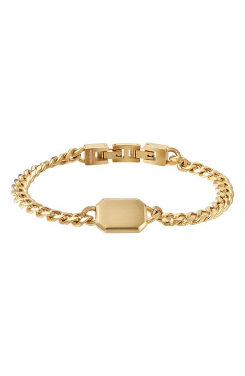 Men's Tag Cuban Chain Bracelet