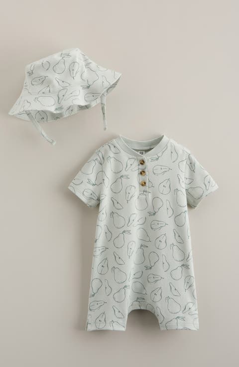 Print Romper & Hat Set (Baby)