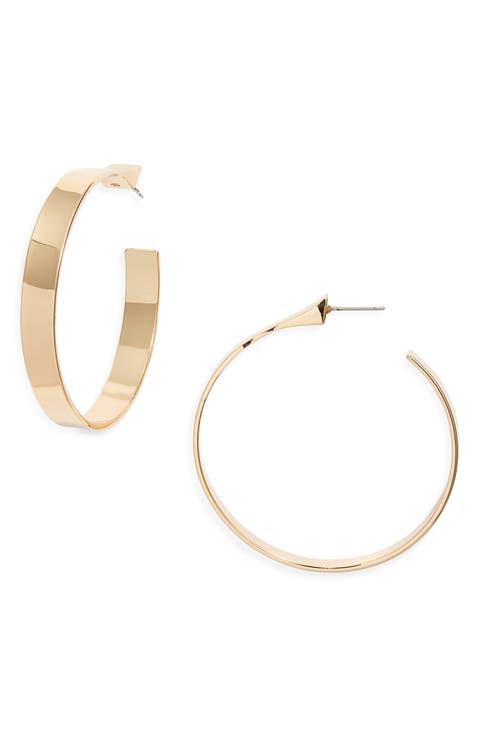 Tapered Hoop Earrings