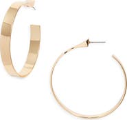 Open Edit Tapered Hoop Earrings