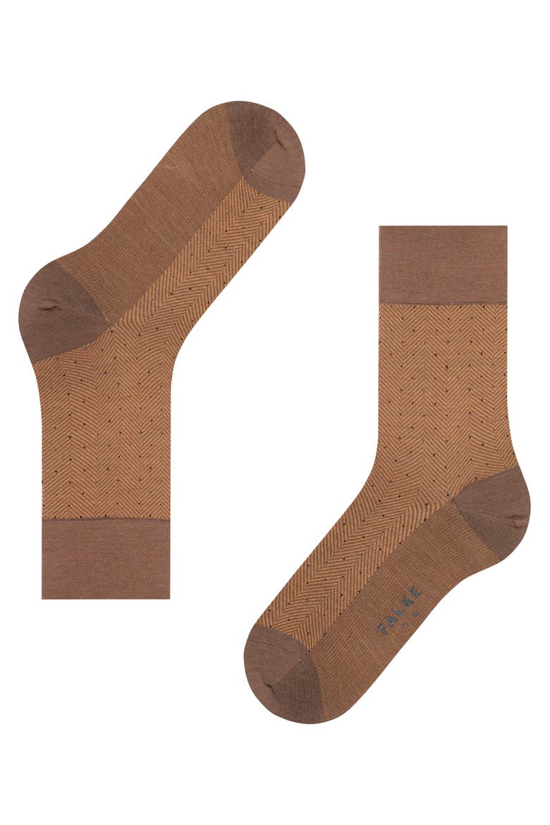 Sensitive Herringbone Socks for Diabetics, Alternate, color, Hazel